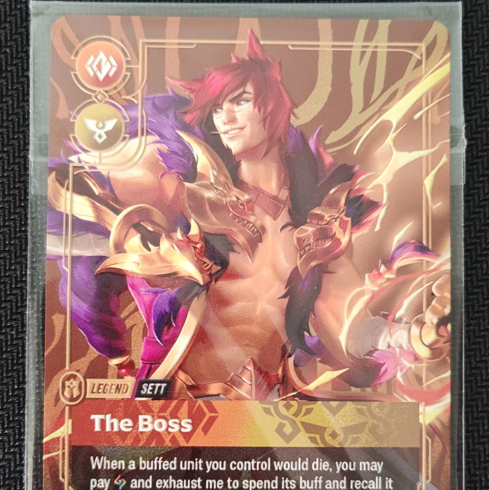 League Of Legends TCG - Riftbound - Sett, The Boss - Plated Legend - Sealed ENG - product detail image 1