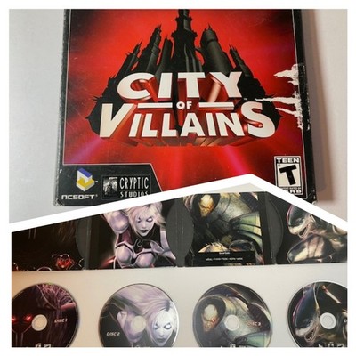 City of Villains PC Game Complete w/ 4 Discs NCsoft Cryptic Studios