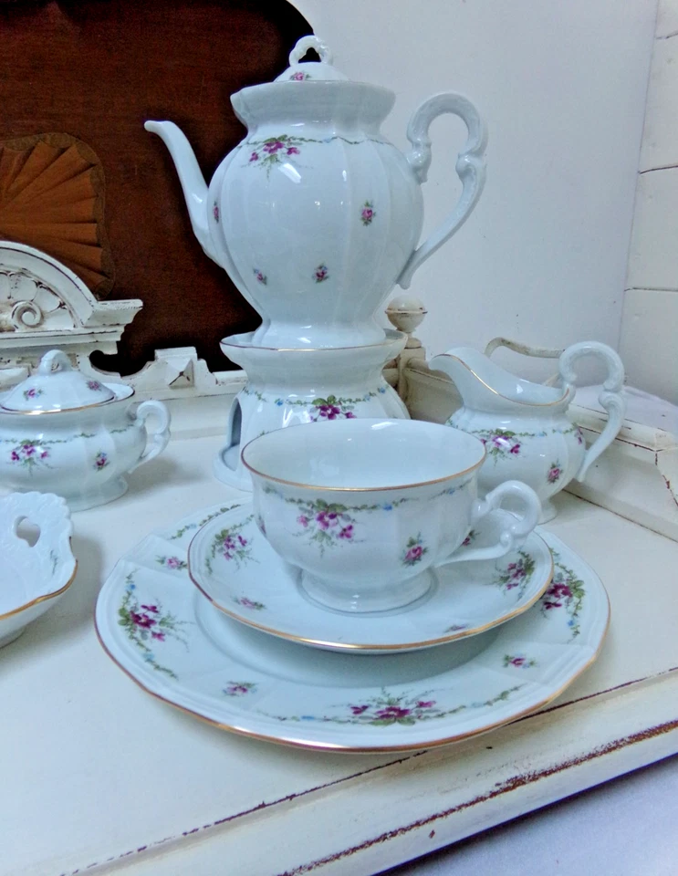 Kaffee- Teeservice Fürstenberg - Anna Carina - Tina / mit Kuchenplatte Stövchen - Bild 3 von 4