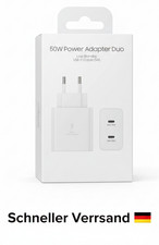 Samsung Schnellladegerät 50W USB-C Duo Netzteil PD 45W + 25W Weiß Neu