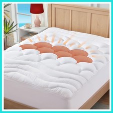 King Mattress Pad for Back  Hip Pain Relief, Pillow Top Cooling Bed Topper Q...