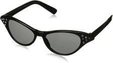 Fabulous 50's Cat Eye Glasses Black Fancy Dress Up Halloween Costume Accessory