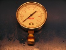 BSS Boss BI-Metallic 0-100 PSI 7 Bar Manometer. Gebrauchter Zustand für Ersatzteile.