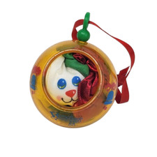 VINTAGE 1988 FISHER PRICE SMOOSHEES CUDDLES THE BEAR CHRISTMAS ORNAMENT