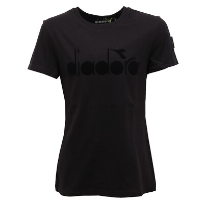 3291V maglia bimba DIADORA BLACK LABEL nero t-shirt girl kid