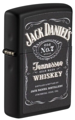 Zippo 49281, Jack Daniels Tennessee, Texture Print, Black Matte