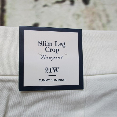 Charter Club Womens Plus 24W Slimming Cropped Pants Tummy Control Winter White - Picture 6 of 8