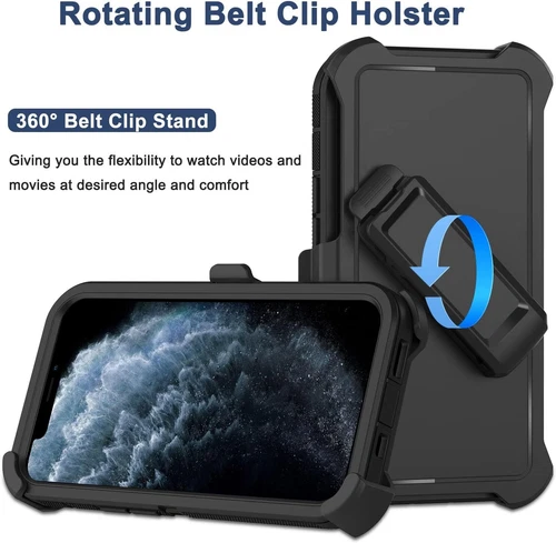 Funda protectora de alta resistencia para iPhone 16 Pro Max 15 14 13 12 11 + funda con clip para cinturón - Imagen 26 de 37