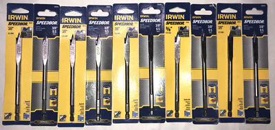 Irwin Speedbor 88806 3/8'' x 6'' Blue-Groove Old and New Style Spade Bit - 10 pcs