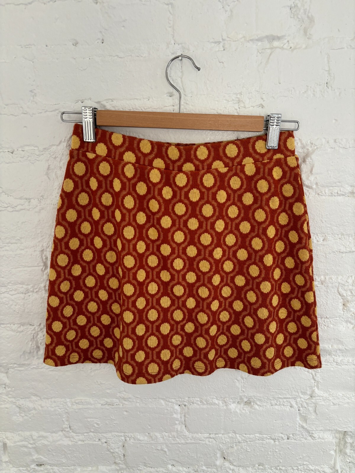 zara patterned 70's style dot patterned mini skir… - image 3