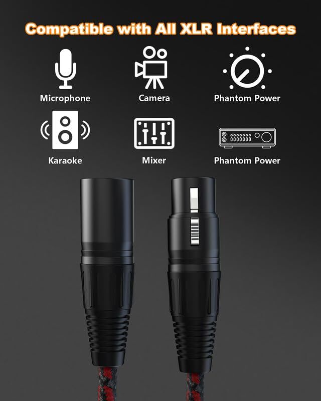 Jectse 2pcs Hifi Xlr Passe à Travers Le Câble, 2 Pieds De Montage De