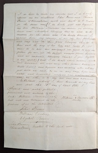 1812 William Morrison of Killingholme South, Lincoln Last Will Testament - Picture 3 of 5
