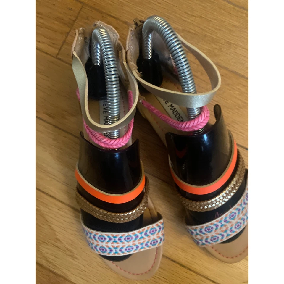 Steve Madden Mujer Multicolor Tiras Primavera Gladiador Sandalias Talla 3 Foto 3 de 4
