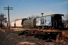 Vtg 1989 Train Slide 21229 CR Conrail Caboose X7Q013