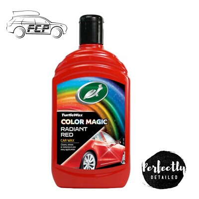 Turtle Wax Color Magic Autolack Politur stellt verblasste Kratzer wieder her 500ml rot