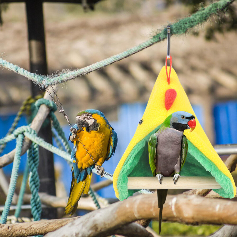 Plush Bird Bed Parrot Bed Parrot Happy Hut Bird Bed Cage Bird Cozy Hut