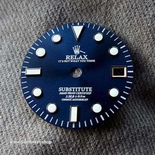 seiko mod dial , dial maker ,GMT dial Fit NH34 ,blue Relax dial BGW9 LUME |  eBay