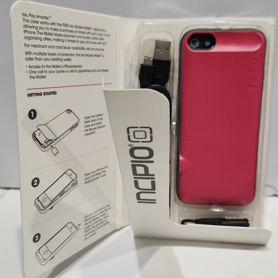 Capa carteira móvel Incipio Cashwrap ISIS rosa iPhone 5 - Imagem 3 de 3