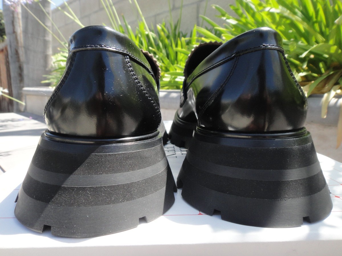 Alexander McQueen WANDER Leather Penny Loafers Platform Alexander McQueen WANDER Leather Penny Loafers Platform