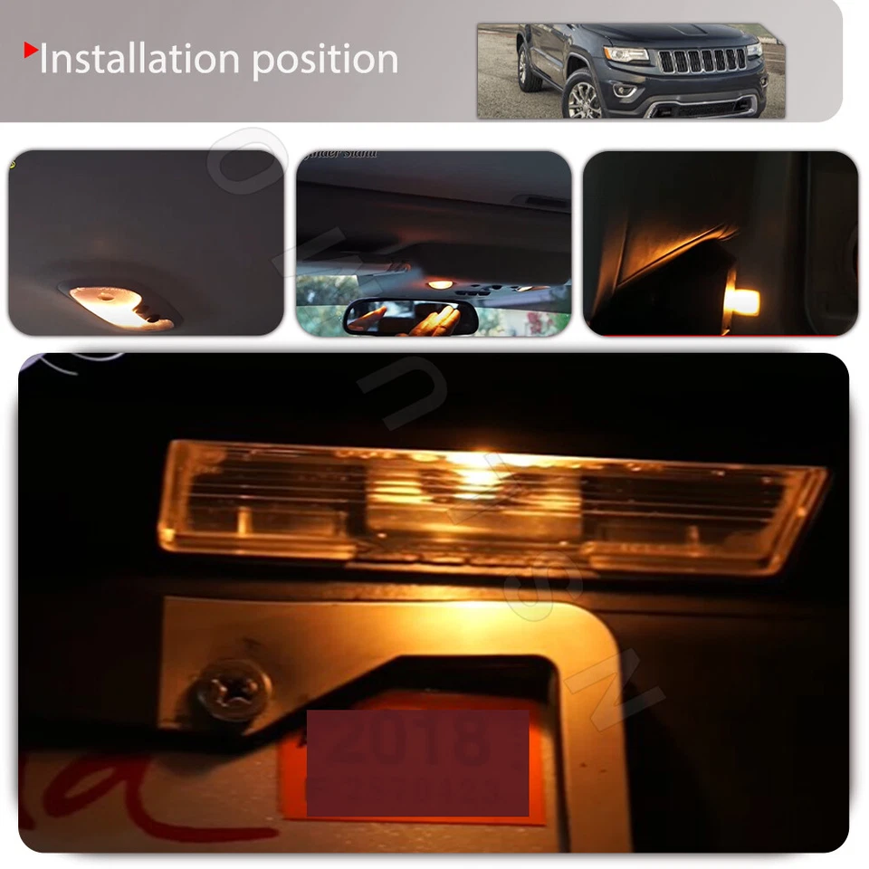 Kit de bombillas de mapa de luces interiores LED blancas de 18 piezas para Volkswagen Touareg MK1 2002-2010 Foto 3 de 4