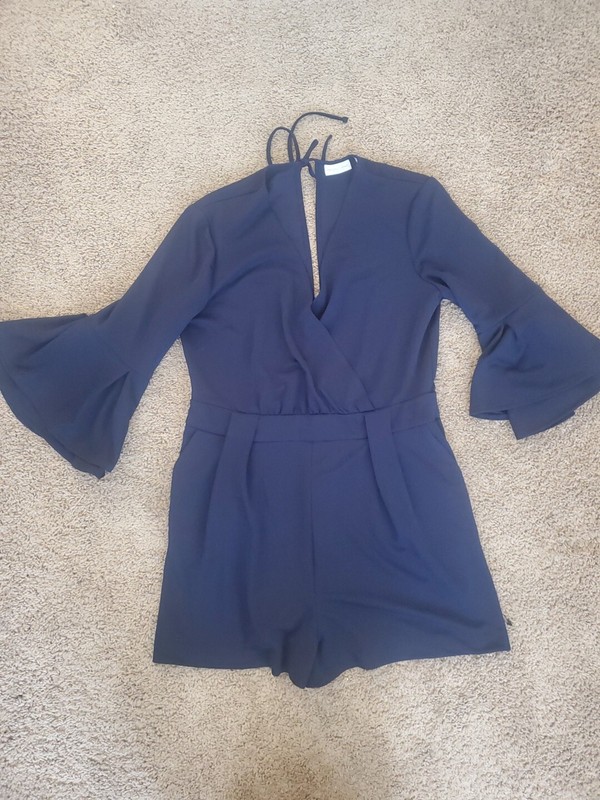 new york and company Navy Romper
