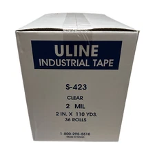 ULINE S-423 2 Mil Packing Tape, 2" x 110 yds (Case of 36 Rolls)