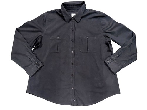 Chicos Black Button Up Tunic Shirt Chic Versatile Classic Long Sleeve Collar S 3 - Picture 9 of 9