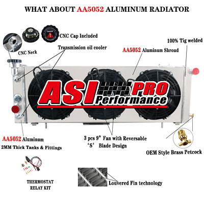 Aluminum Radiator Shroud Fan For 84-2001 Jeep Cherokee XJ Comanche 2.5L 4.0L