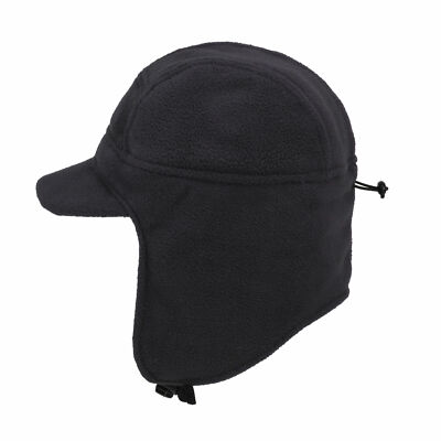 帽子 COMFORTABLE REASON Fleece Ear Flap BLACK Fleece Earflap Cap – Level 1