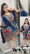 Indian Women Shot Rayon Printed Kaftan women for Girls