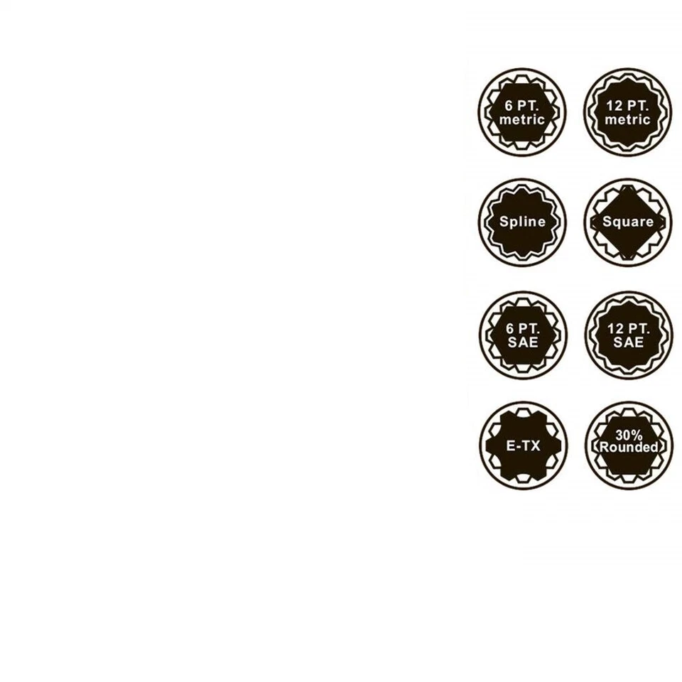 VCT 16pc 1/2" DR. SAE/METRIC Universal Spline Socket Set 6 & 12 Point Square - Image 3 of 3