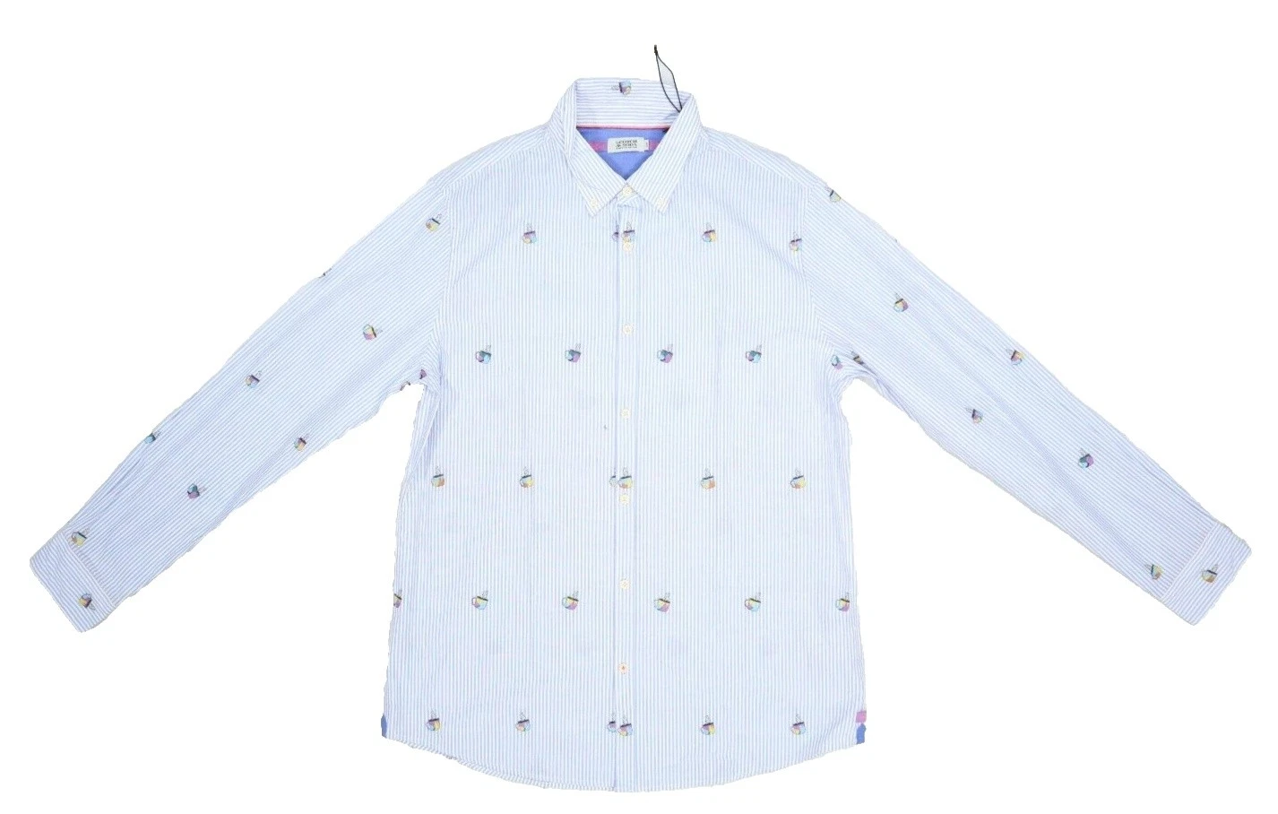 Brown Striped Casual Button-Down Shirts for Men