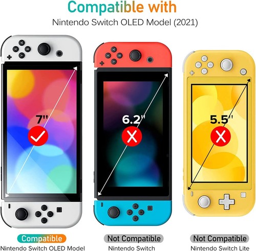 4er-Pack Hartglas Displayschutzfolie für Nintendo Switch OLED 2021 mit Alignmen - Bild 3 von 10