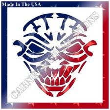 4"x4" Clear Plastic Stencil - Scary Face Halloween SAA162 