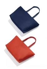 Saks Fifth Avenue Nylon | Polyester Eco Reusable XL Tote Bag Shopper BLUE or RED