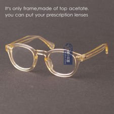 Vintage yellow glasses Johnny Depp flesh eyeglasses for men women glasses SMALL