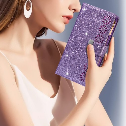 For Samsung A16 A56 A36 A26 A15 A35 A55 Case Leather Wallet Glitter Flip Cover - Picture 12 of 27