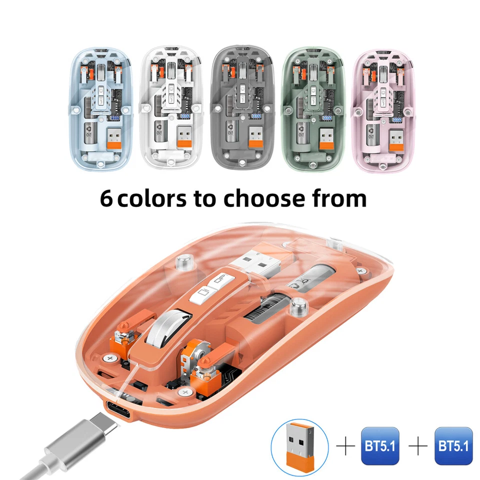 M233 Magnetic Mouse Triple Mode 2.4G Bluetooth Compatible Wireless Rechargeable - Image 2 of 4