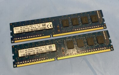 8GB Kit (2 x 4GB) SK Hynix HMT451U6AFR8C-PB N0 AA PC3-12800U Computer Speicher RAM