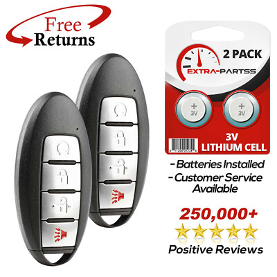 2 Remote Keyless Entry Key Fob Replacement Uncut for Nissan 4b rs (KR5TXN3)