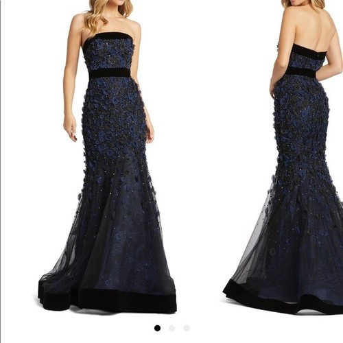 NEW Mac Duggal Strapless Floral 