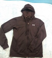 Women's Under Armour Black Zip Up Hoodie Semi Fitted Pre-owned Sweatshirt