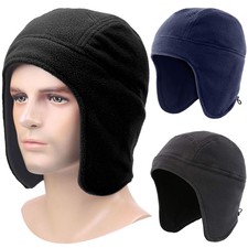 Winter Windproof Ski Warmer Hat for Men Women Outdoor Camping Beanie Earflap Cap