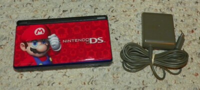 Nintendo DS Lite Cobalt/Black Console / Mario Cover - READ IN FULL / NO RETURNS