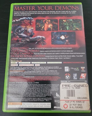 The Darkness II Steelbook Edition - Xbox 360 - Version Italienne - Très Bon état