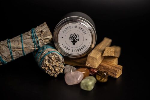 Pangolin House Cleansing Kit sage Smudge Sticks Palo Santo Wood Healing Crystals - Picture 6 of 8