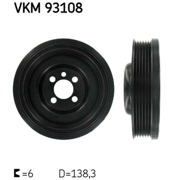 SKF Riemenscheibe, Kurbelwelle VKM 93108-image