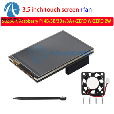 3.5'' TFT Touch Screen SPI LCD Display with Fan For Raspberry Pi 4B/3B+/ZeroW US