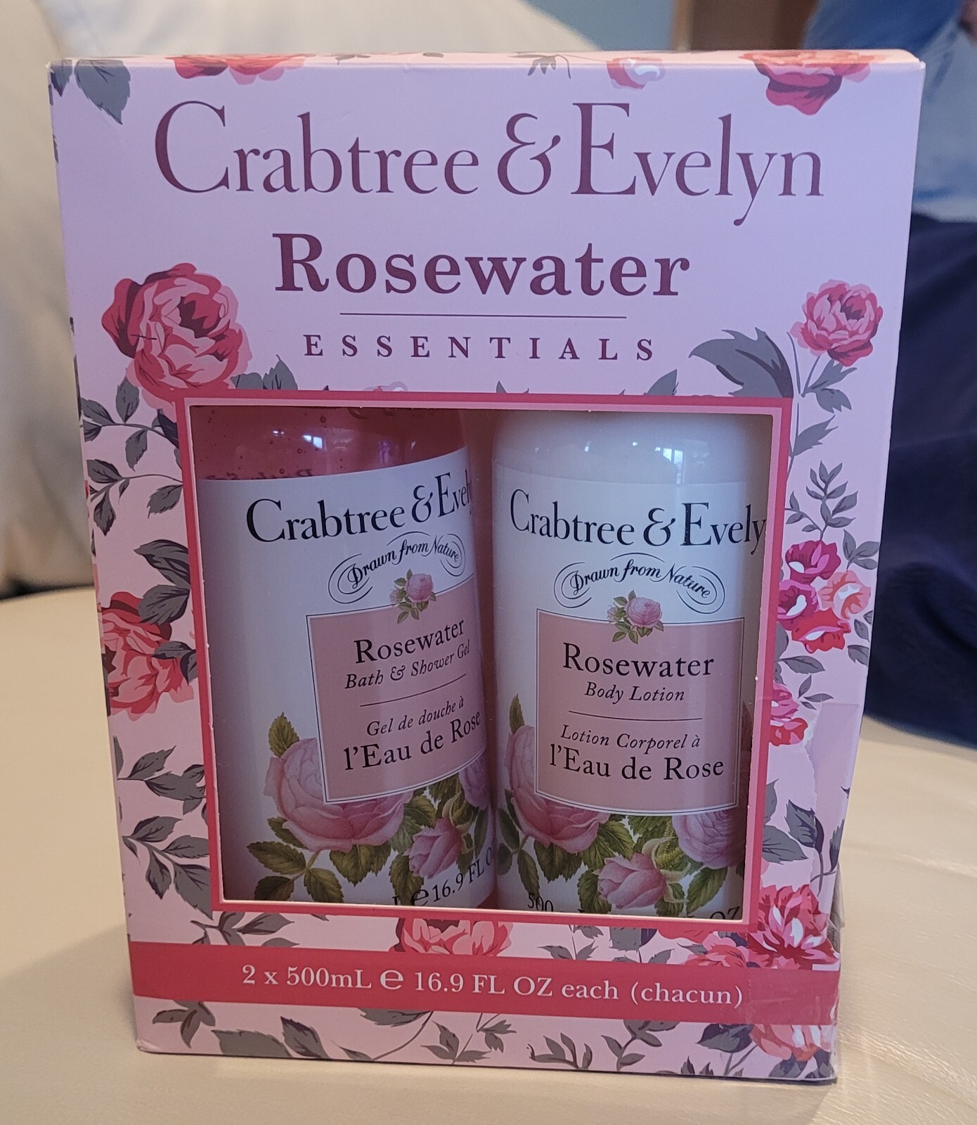 Crabtree & Evelyn ROSEWATER Bath Shower Gel, Body Lotion Gift Set eBay