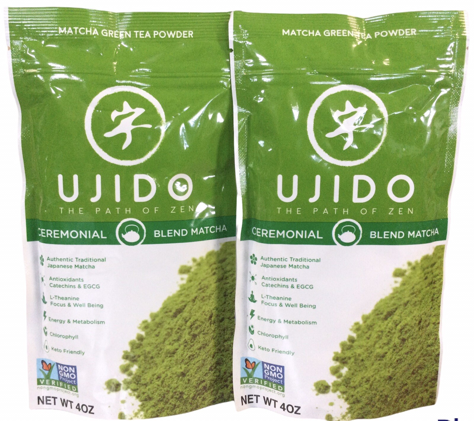 Matcha Tea Cafe 2 Pack Ujido Ceremonial Blend Matcha Green Tea Powder
